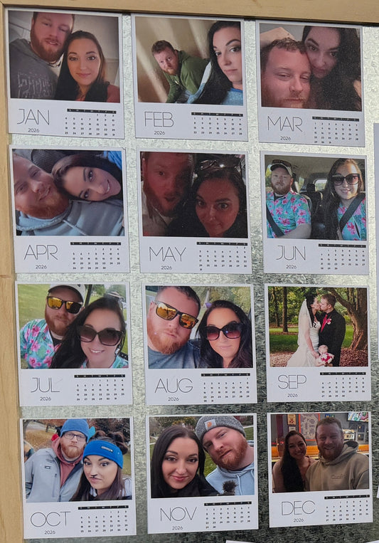 2026 12 Month Flexible Photo Magnet Calendar