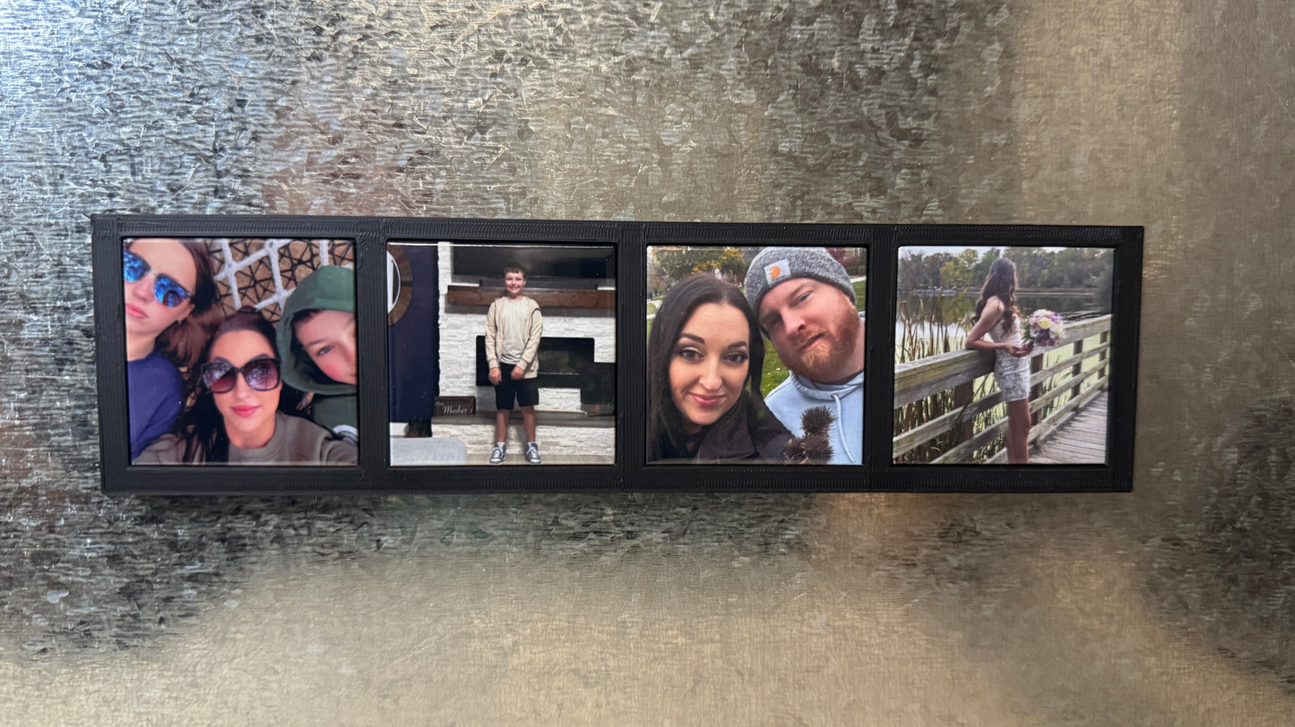 1x4 four photo magnet frame