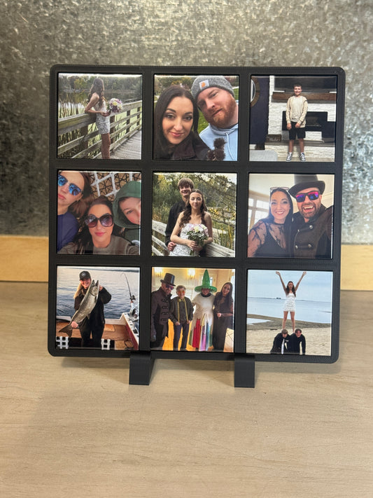 3x3 nine photo magnet frame