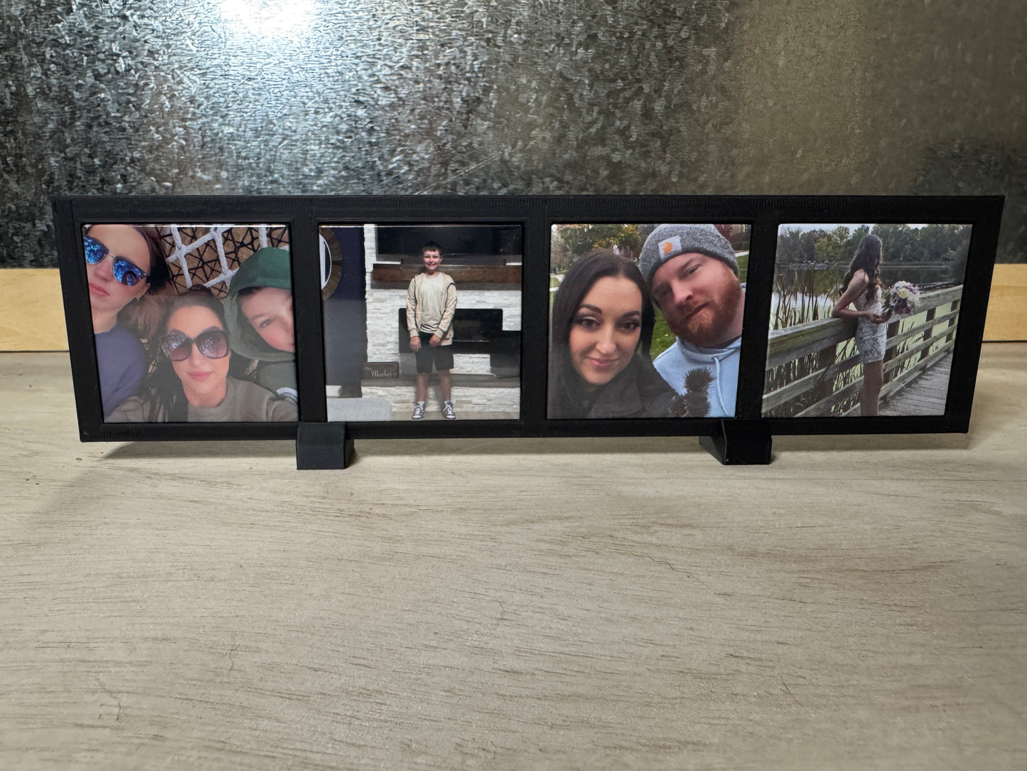 1x4 four photo magnet frame