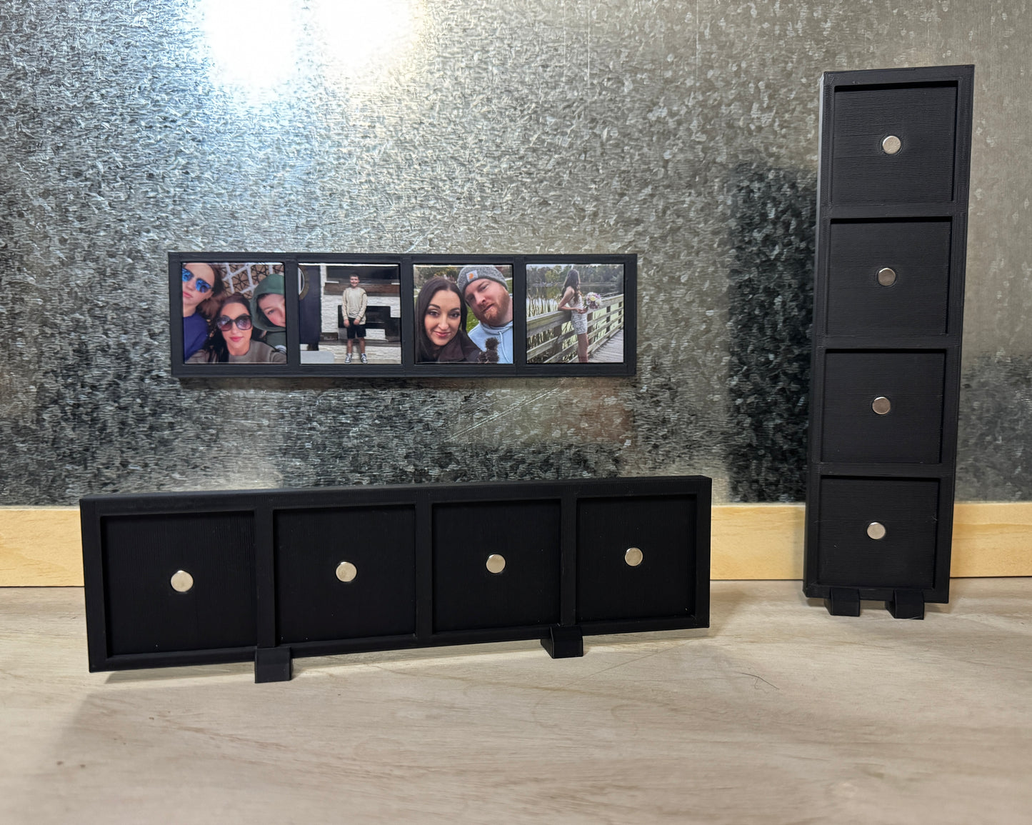 1x4 four photo magnet frame