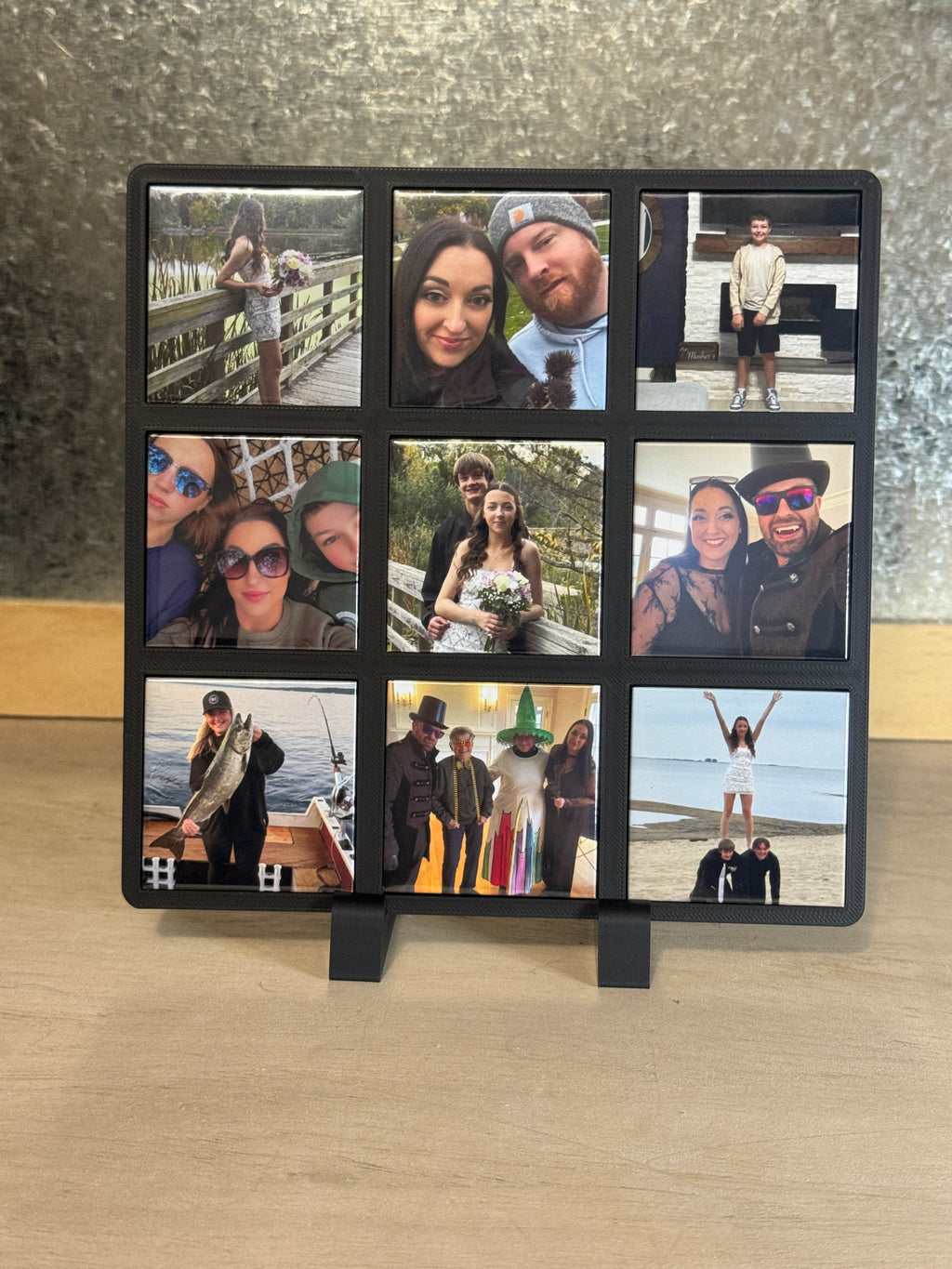 3x3 nine photo magnet frame