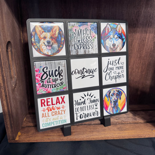 3x3 nine photo magnet frame